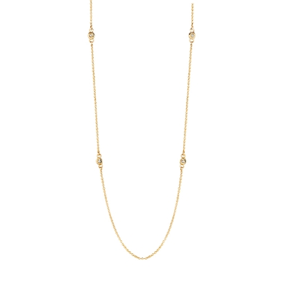 Billede af Spirit Icons Belle halskæde 14 karat guld med 0,08 ct. w/vs 45 cm.  