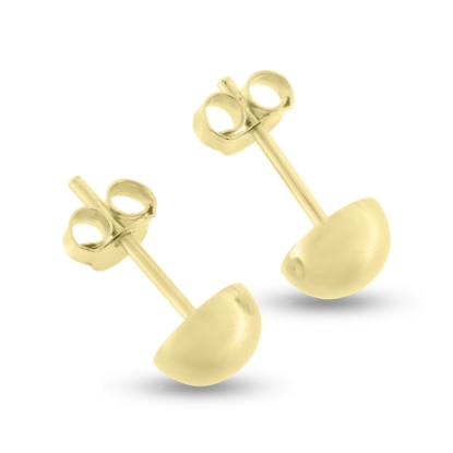 Billede af By Pind ørestikker sølv forgyldt halvkugle 6 mm blank