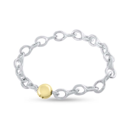 Billede af Armlænke Dream 18 cm. 925s. 10 mm. kuglelås 14 kt.