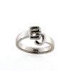 Billede af Ring, massiv med udsavet monogram BJ, 14 kt. hvg.