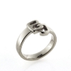 Billede af Ring, massiv med udsavet monogram BJ, 14 kt. hvg.