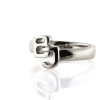 Billede af Ring, massiv med udsavet monogram BJ, 14 kt. hvg.