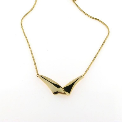 Billede af Collie med vedhæng, rævehalekæde (halskæde med fast vedh.) 925s forgyldt (forgyldning vil blive slidt af ved brug !)