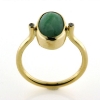 Billede af Ring med jade/jadite light og 2 brillanter 14 kt.
