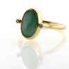Billede af Ring med jade/jadite light og 2 brillanter 14 kt.