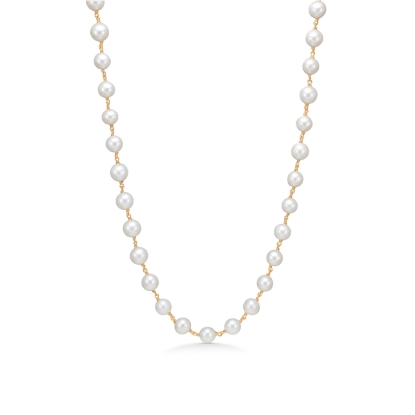 Billede af Mads Z "Treasure" halskæde 14 kt. guld m. perler (42-45cm)