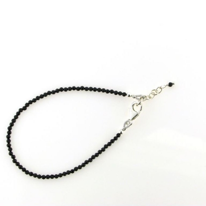 Billede af By Pind armbånd sølv med sort spinel