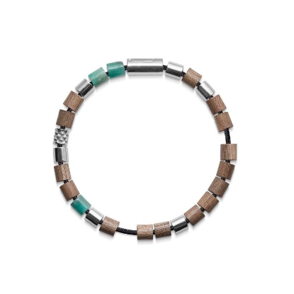 Billede af Mads Z Black Sun sølv armbånd "Skeleton Bay" 19,5 cm