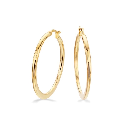 Billede af Creoler 35 mm. sølv fg.