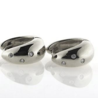 Billede af Øreringe knæk 14 kt. hvg. 6* 0,01 w/vs.