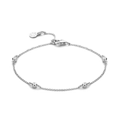 Billede af Spirit Icons Belle armbånd 14 karat hvidguld med 0,08 ct. w/vs 