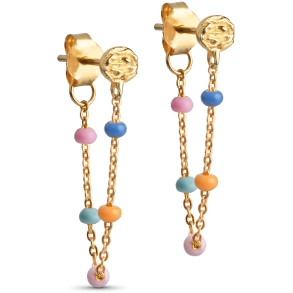 Billede af ENAMEL Copenhagen Lola Lolly øreringe forgyldt sølv