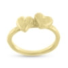 Billede af Ring hjerter, massiv, 2 hjerter 14 kt. (hjertering)