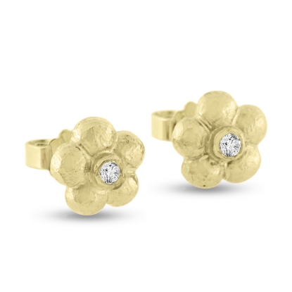 Billede af Ørestik hyldeblomst, 8,4 mm. 2* 0,05 w/vs 14 kt.