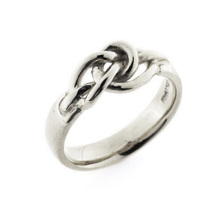 Billede af Ring med knob "pælestik" 14 kt. hvg.