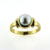Billede af Ring m. fwp. button 8 kt. facon 3,7 gr. (prisen er excl. guld)