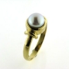 Billede af Ring m. fwp. button 8 kt. facon 3,7 gr. (prisen er excl. guld)