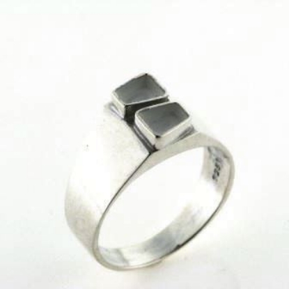 Billede af Tand ring m. 2 tænder 925 s