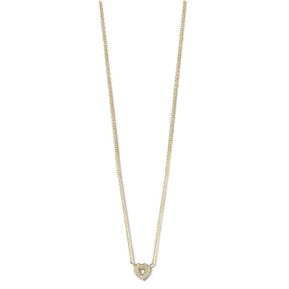 Billede af Spirit Icons Devotion halskæde 14 karat guld m. 0,05 ct. w/vs (45 cm)