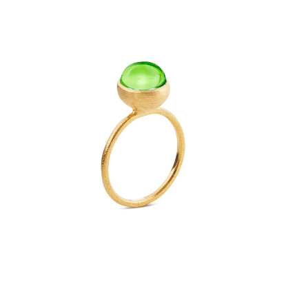 Billede af Susanne Friis Bjørner Ring sølv forgyldt peridot krystal 8mm (str. 48-60)