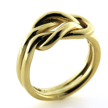 Billede af Ring, råbåndsknob 14 kt. (str. -59)