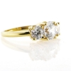 Billede af Rækkering med 3 runde fac. syn. sten,1* 8 mm. + 2* 6 mm. 8 kt. fac. 6,0 gr. (prisen er excl. guld)