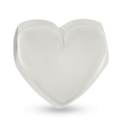 Billede af Vedhæng "Chunky Heart" hjerte 14 karat hvidguld