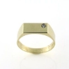 Billede af Ring m. plade brill. 0,05 w/vs. 14 kt
