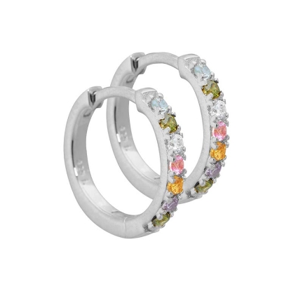 Billede af Aqua Dulce Elina øreringe sølv m. cz