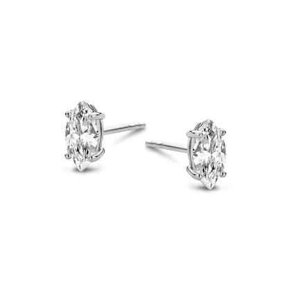 Billede af *Spirit Icons Cassiopeia Oval ørestikker sølv m. cz