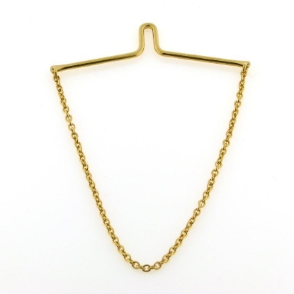 Billede af Slipsekæde rund anker, tr. 50 med bøjle 925s. forgyldt (forgyldning vil blive slidt af ved brug !)