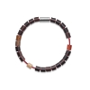 Billede af Mads Z Black Sun "Rincon" armbånd sølv lås, rød nylon str. 16,5 cm