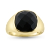 Billede af Ring sort spinel sten 11*11mm. 14 kt. 