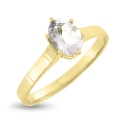 Billede af Ring "Glory" m. oval sten i guld