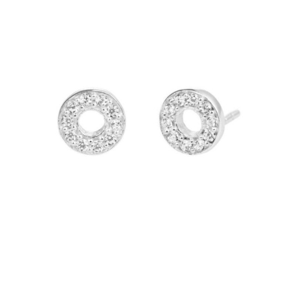 Billede af Susanne Friis Bjørner ørestikker circle sølv m. cz