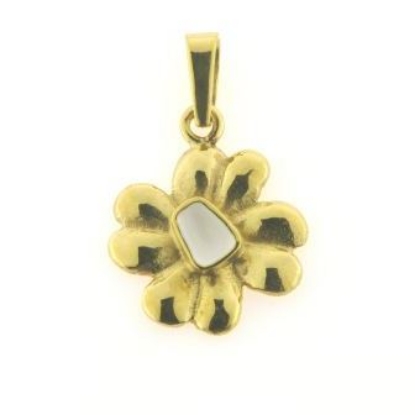 Billede af Tand vedhæng, firkløver med  mælketand, 8 kt. 