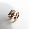 Billede af Mads Z "Columbine" ring 14 kt m. ægte sten og 0,15 ct. brillanter W.SI (str. 50)