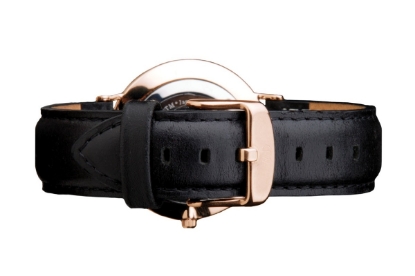 Billede af Daniel Wellington, Sheffield, læderrem sort, stål rosaforgyldt, 18mm