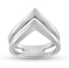 Billede af Ring dobbbelt V ring i 14 kt. hvidguld