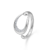 Billede af Mads Z "Ellipse" ring sølv m. hvid topas (str. 58)