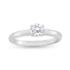Billede af By Pind solitaire ring i rhodineret sølv med zirkoniasten
