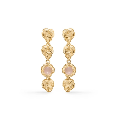 Billede af Studio Z "Element" øreringe forgyldt sølv m. rosa cz