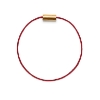 Billede af Mads Z Black Sun armbånd, rød nylon m. 14 kt. guldlås 16,5 cm