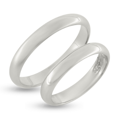 Billede af Vielses & Forlovelses ringe 925 s. (br. 3,5 mm. tk. 1,5 mm.)