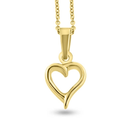 Billede af Vedhæng hjerte, åbent massivt