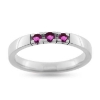 Billede af Allia. ring 14 kt. hvg. 3 * pink safir a 0,07 ct.