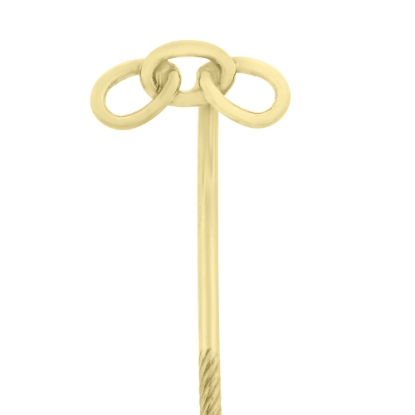 Billede af Loge stiknål str. LILLE, 9,5 mm. 8 og 14 kt. + med forgyldt nål