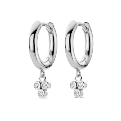 Billede af Spirit Icons Trio øreringe sølv m. cz