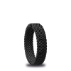 Billede af Bering ring Arctic Symphony inderring bred sort mesh - str. 55 (5)