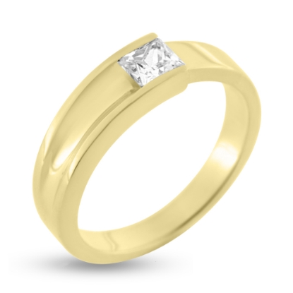 Billede af Ring princess sleben sten firkantet